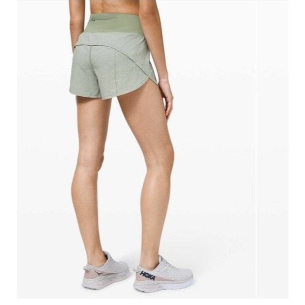 Lululemon Speed Up MR Short 4” Lined Heather Lux Multi Green 10 Tall Running NWT - Picture 3 of 12